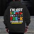 I'm Not Short I'm Pre-K Teacher Size Back To School Teacher Men Zip Up Hoodie Back Print, funny design