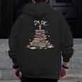 I'm Ok Read Book Reading Nerd Librarian Teacher School Men Zip Up Hoodie Back Print, funny design I'm Ok Read Book Reading Nerd Librarian Teacher School Men Zip Up Hoodie Back Print, funny design