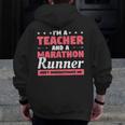 I'm A Teacher And A Marathon Runner Don't Underestimate Me Men Women Men Zip Up Hoodie Back Print, funny design