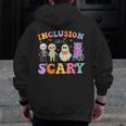 Inclusion Isn't Scary Ghost Halloween SLP Sped Teacher Men Zip Up Hoodie Back Print, funny design Inclusion Isn't Scary Ghost Halloween SLP Sped Teacher Men Zip Up Hoodie Back Print, funny design