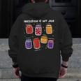 Inclusion Is My Jam Special Education Teacher Para Autism Men Zip Up Hoodie Back Print, funny design