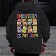 Inclusion Is My Jam SPED Teacher Special Education Teacher Men Zip Up Hoodie Back Print, funny design Inclusion Is My Jam SPED Teacher Special Education Teacher Men Zip Up Hoodie Back Print, funny design
