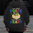 I Am Their Voice They Are My Heart Autism Awareness Teacher Men Zip Up Hoodie Back Print, funny design I Am Their Voice They Are My Heart Autism Awareness Teacher Men Zip Up Hoodie Back Print, funny design