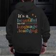 It's A Beautiful Day For Language Learning ESL Teacher ESOL Men Zip Up Hoodie Back Print, Esl Teacher Gifts, funny design It's A Beautiful Day For Language Learning ESL Teacher ESOL Men Zip Up Hoodie Back Print, Esl Teacher Gifts, funny design
