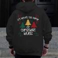 It's Never Too Early For Christmas Music Teacher Men Zip Up Hoodie Back Print, funny design It's Never Too Early For Christmas Music Teacher Men Zip Up Hoodie Back Print, funny design