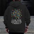 It's Fine I'm Fine Christmas Light Principal Teacher Xmas Men Women Men Zip Up Hoodie Back Print, funny design It's Fine I'm Fine Christmas Light Principal Teacher Xmas Men Women Men Zip Up Hoodie Back Print, funny design