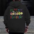 It's Ok To Be Different Apple Teacher Autism Awareness Men Zip Up Hoodie Back Print, funny design It's Ok To Be Different Apple Teacher Autism Awareness Men Zip Up Hoodie Back Print, funny design