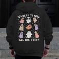 It’s Okay To Feel All The Feels Special Ed Teacher Halloween Men Zip Up Hoodie Back Print, funny design