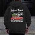 Jolliest Bunch Of Teachers This Side Of The Hallway Xmas PJ Men Zip Up Hoodie Back Print, funny design Jolliest Bunch Of Teachers This Side Of The Hallway Xmas PJ Men Zip Up Hoodie Back Print, funny design
