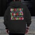 Jolliest Bunch Of Teachers This Side Of The Playground X-Mas Men Zip Up Hoodie Back Print, funny design Jolliest Bunch Of Teachers This Side Of The Playground X-Mas Men Zip Up Hoodie Back Print, funny design