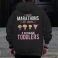 Just Kidding I Chase Toddlers Daycare Provider Nanny Teacher Men Zip Up Hoodie Back Print, funny design
