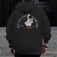 Just A Silly Goose Teaching Math Teacher Back To School Men Zip Up Hoodie Back Print, funny design