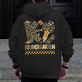 K Is For Kindergarten Teacher Coquette Bow Camo Men Zip Up Hoodie Back Print, funny design K Is For Kindergarten Teacher Coquette Bow Camo Men Zip Up Hoodie Back Print, funny design