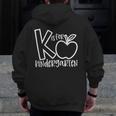 K Is For Kindergarten Kindergarten Teacher Men Women Girls Kids Men Zip Up Hoodie Back Print, funny design K Is For Kindergarten Kindergarten Teacher Men Women Girls Kids Men Zip Up Hoodie Back Print, funny design