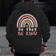 Be Kind ASL Sign Language Deaf SPED Teacher Kids Men Women Men Zip Up Hoodie Back Print, funny design