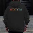 Be Kind Periodic Table Chemistry Teacher Scientist Kindness Men Women Girls Kids Men Zip Up Hoodie Back Print, funny design