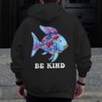 Be Kind Rainbow Fish Teacher Life Teaching Back To School Men Zip Up Hoodie Back Print, funny design Be Kind Rainbow Fish Teacher Life Teaching Back To School Men Zip Up Hoodie Back Print, funny design