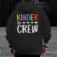 Kinder Crew Shirt Kindergarten Boy Girl Student Teacher Men Zip Up Hoodie Back Print, funny design Kinder Crew Shirt Kindergarten Boy Girl Student Teacher Men Zip Up Hoodie Back Print, funny design