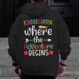 Kindergarten Where The Adventure Begins Shirt Children's Teacher Men Zip Up Hoodie Back Print, funny design Kindergarten Where The Adventure Begins Shirt Children's Teacher Men Zip Up Hoodie Back Print, funny design