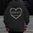 Kindergarten Crew Kinder Crew Teacher Squad Team Preschool Men Zip Up Hoodie Back Print, funny design Kindergarten Crew Kinder Crew Teacher Squad Team Preschool Men Zip Up Hoodie Back Print, funny design