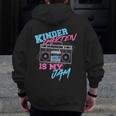 Kindergarten Is My Jam Vintage 80s Boombox Teacher Student Men Zip Up Hoodie Back Print, funny design