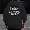 Kindergarten Teacher Dinosaur Back To School Men Zip Up Hoodie Back Print, funny design