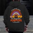 Kindergarten Teacher Pumpkin Patch Cute Men Zip Up Hoodie Back Print, funny design
