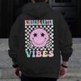Kindergarten Vibes First Day Of School Kindergarten Teacher Men Zip Up Hoodie Back Print, funny design