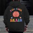 Kiss Your Brain Sped Teacher Appreciation Back To School Kid Men Zip Up Hoodie Back Print, funny design Kiss Your Brain Sped Teacher Appreciation Back To School Kid Men Zip Up Hoodie Back Print, funny design