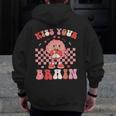 Kiss Your Brain Valentines Test Day Teacher Squad Kids Men Zip Up Hoodie Back Print, funny design Kiss Your Brain Valentines Test Day Teacher Squad Kids Men Zip Up Hoodie Back Print, funny design