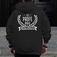 La Profe Mas Chingona Spanish Female Teacher Men Zip Up Hoodie Back Print, funny design