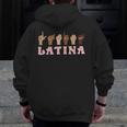 Latina ASL American Sign Language Latina Power ASL Teacher Men Zip Up Hoodie Back Print, funny design Latina ASL American Sign Language Latina Power ASL Teacher Men Zip Up Hoodie Back Print, funny design