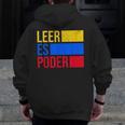 Leer Es Poder Colombian Spanish Teacher Maestra Colombia Men Zip Up Hoodie Back Print, funny design Leer Es Poder Colombian Spanish Teacher Maestra Colombia Men Zip Up Hoodie Back Print, funny design