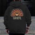 Leopard Rainbow Thankful Thanksgiving Teacher Women Kids Men Zip Up Hoodie Back Print, funny design Leopard Rainbow Thankful Thanksgiving Teacher Women Kids Men Zip Up Hoodie Back Print, funny design