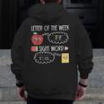 Letter Of The Week Ff Sight Word Teacher Squad Men Zip Up Hoodie Back Print, funny design