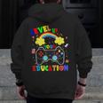 Level Up Your Education Gaming Inspired Teacher Gamers For Men Women Kids Men Zip Up Hoodie Back Print, funny design Level Up Your Education Gaming Inspired Teacher Gamers For Men Women Kids Men Zip Up Hoodie Back Print, funny design