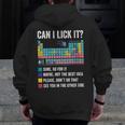 Can I Lick It Periodic Table Of Elements Science Teacher Men Zip Up Hoodie Back Print, Science Teacher Gifts, funny design