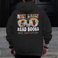Most Likely To Read Books All Summer Teacher Student Men Zip Up Hoodie Back Print, funny design