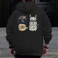 Llama Shirt English Teacher School Student ESL Joke Men Zip Up Hoodie Back Print, Esl Teacher Gifts, English Teacher Gifts, funny design