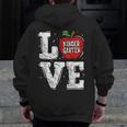 LOVE Kindergarten Teacher Student School Apple Men Zip Up Hoodie Back Print, funny design LOVE Kindergarten Teacher Student School Apple Men Zip Up Hoodie Back Print, funny design
