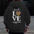 Love Leopard Print Teacher Cheetah School Inspire Teach Men Zip Up Hoodie Back Print, funny design Love Leopard Print Teacher Cheetah School Inspire Teach Men Zip Up Hoodie Back Print, funny design