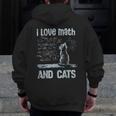 I Love Math And Cats Cat Lover Science Teacher Student Men Zip Up Hoodie Back Print, Science Teacher Gifts, funny design I Love Math And Cats Cat Lover Science Teacher Student Men Zip Up Hoodie Back Print, Science Teacher Gifts, funny design