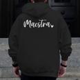 Maestra Cute Bilingual Spanish Teacher Men Zip Up Hoodie Back Print, funny design Maestra Cute Bilingual Spanish Teacher Men Zip Up Hoodie Back Print, funny design