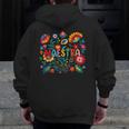 Maestra Flowers Spanish Teacher Cinco De Mayo Men Zip Up Hoodie Back Print, funny design Maestra Flowers Spanish Teacher Cinco De Mayo Men Zip Up Hoodie Back Print, funny design