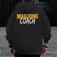 Mahjong Coach Coaching Trainer Teacher Men Zip Up Hoodie Back Print, funny design Mahjong Coach Coaching Trainer Teacher Men Zip Up Hoodie Back Print, funny design