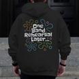 Marching Band Director Music Teacher Men Zip Up Hoodie Back Print, funny design