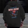 Marvel Spider-Man Teachers Are Super Heroes Men Zip Up Hoodie Back Print, funny design