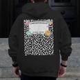 Matching Group Halloween Teacher Composition Book Notebook Men Zip Up Hoodie Back Print, funny design Matching Group Halloween Teacher Composition Book Notebook Men Zip Up Hoodie Back Print, funny design
