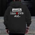 Math Inspires Me Spelled With Pi Day Teacher Men Zip Up Hoodie Back Print, funny design Math Inspires Me Spelled With Pi Day Teacher Men Zip Up Hoodie Back Print, funny design