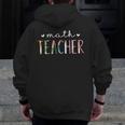 Math Teacher Cute Floral Men Zip Up Hoodie Back Print, funny design Math Teacher Cute Floral Men Zip Up Hoodie Back Print, funny design